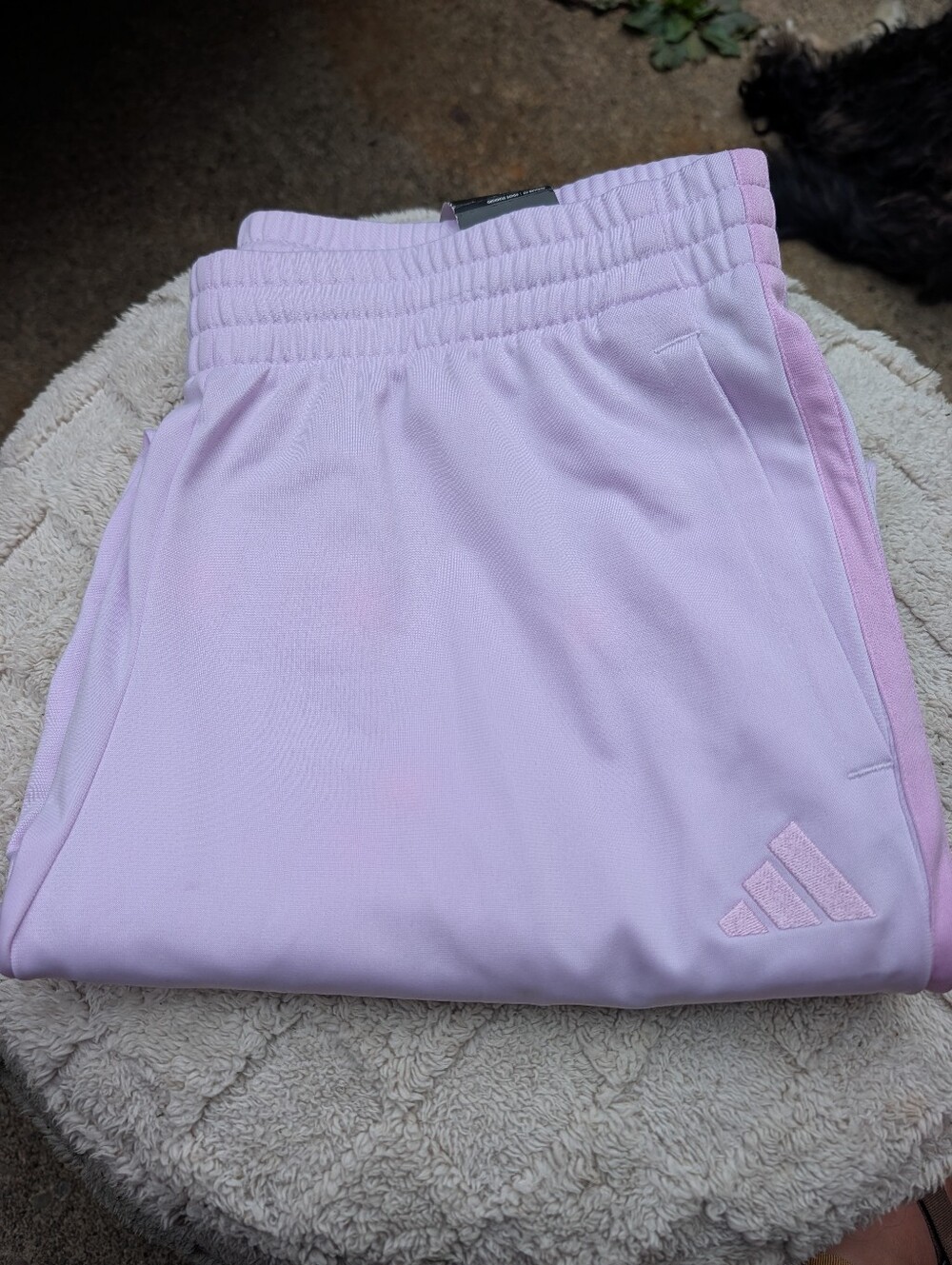 Women's Adidas Light Purple Classic Striped Pants Size XL NWT